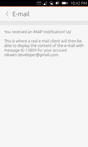 Screenshot of the demo app utilizing the URL dispatcher